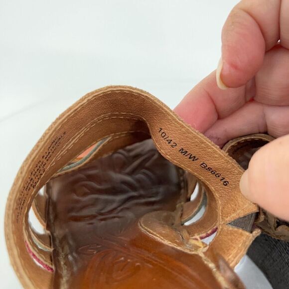 Born Women's Lumi Sandal Size 10 Wedge Platform Slide Strappy Multicolor Leather - Picture 16 of 16